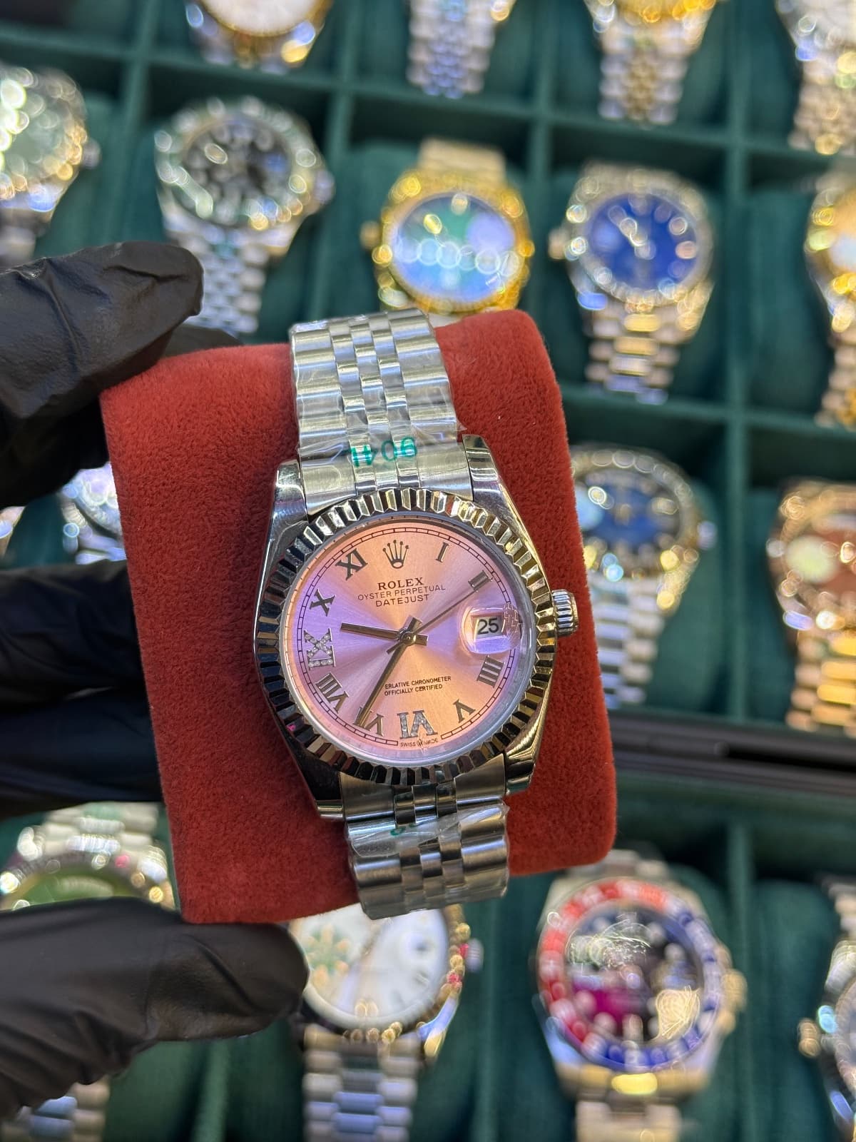 Rolex DateJust – Gümüş pembe 36mm